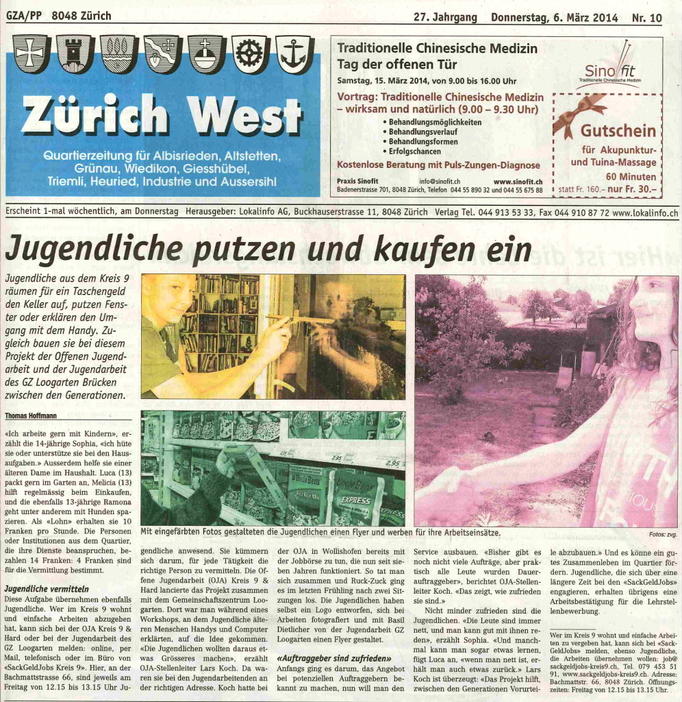 Artikel im Zürich West